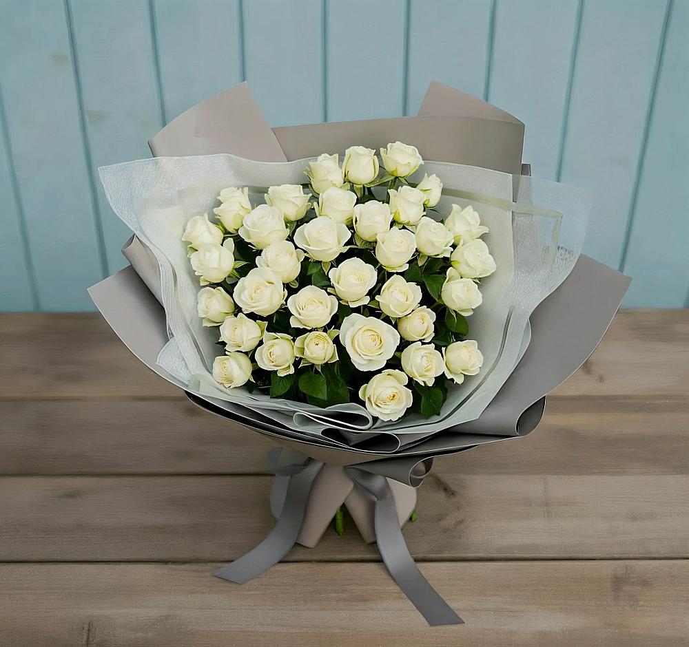 Букет Белоснежная нежность в Пузево