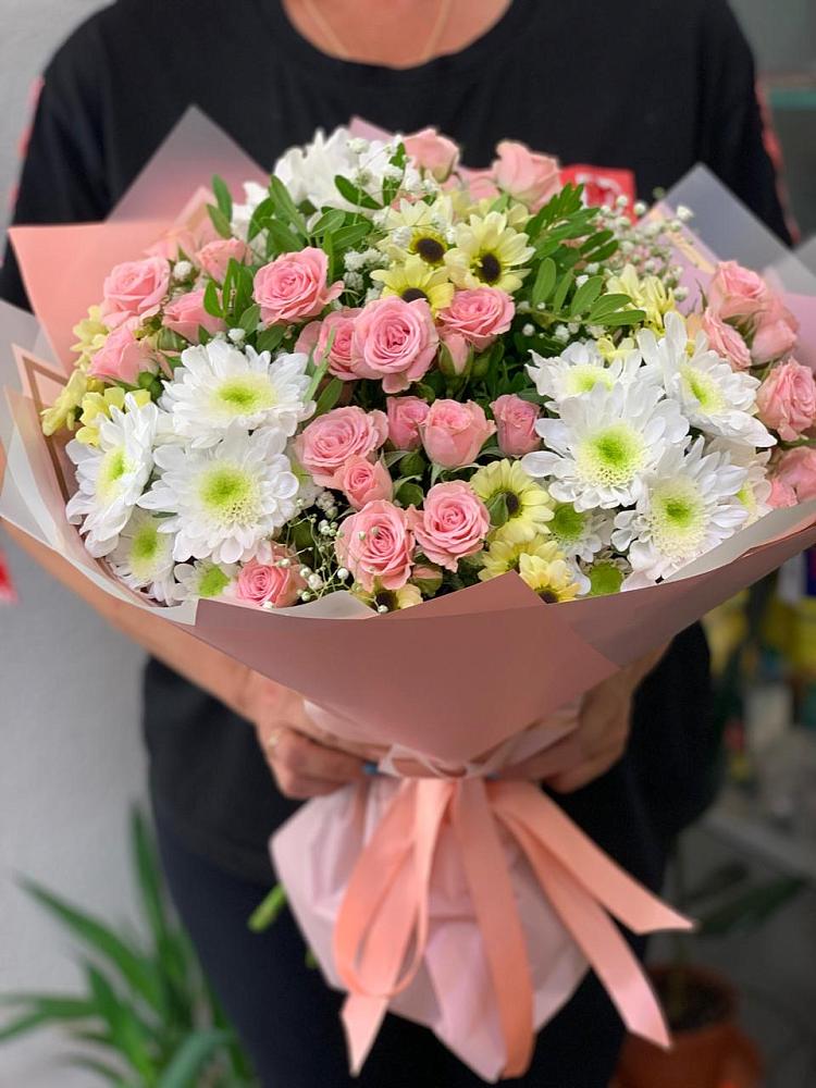Букет цветов из: Розы и Хризантемы в Пузево