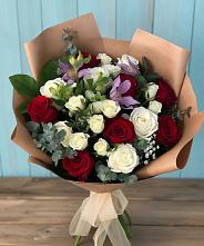 Букет цветов из:  Розы и Альстромерии в Пузево