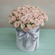 Цветочная композиция из Розы в шляпной коробке в Пузево