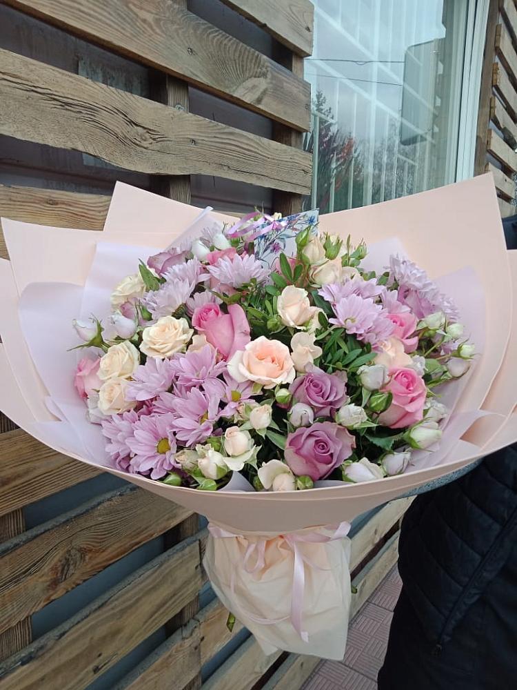 Букет цветов из: Розы и Хризантемы в Пузево