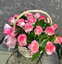 Цветочная композиция из Розы в корзине #REPLACE_PRED# Пузево