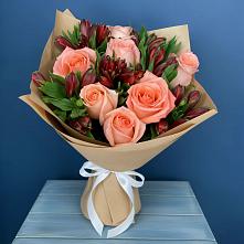 Букет цветов из:  Розы и Альстромерии в Пузево