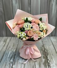 Букет цветов из:  Гвоздики, Розы и Хризантемы в Пузево