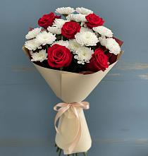Букет цветов из:  Розы и Хризантемы в Пузево