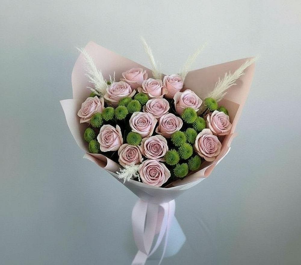 Букет цветов из: Розы и Хризантемы в Пузево