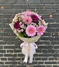 Букет цветов из:  Герберы и Хризантемы в Пузево