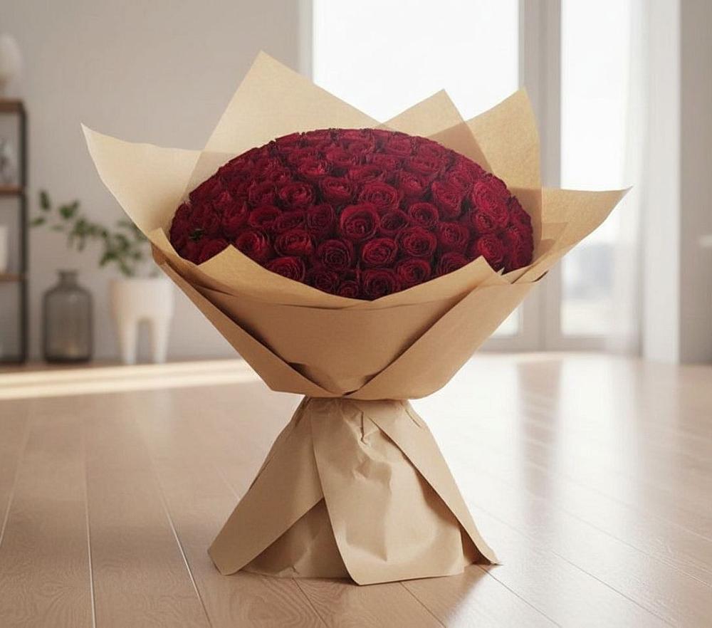 Букет 101 Красная роза в Пузево