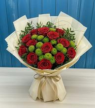 Букет цветов из:  Розы и Хризантемы в Пузево