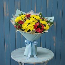 Букет цветов из:  Альстромерии и Хризантемы #REPLACE_PRED# Пузево