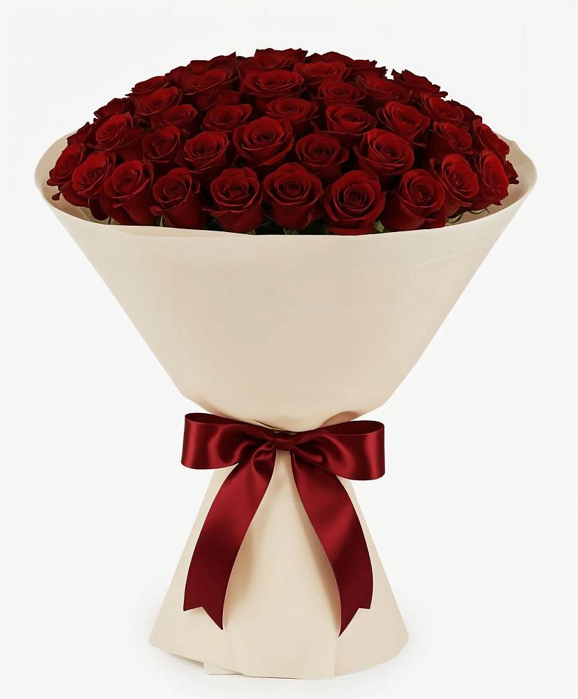 Букет 101 Бордовая роза Блэк Бакарра в Пузево