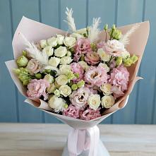 Букет цветов из:  Альстромерии и Розы в Пузево